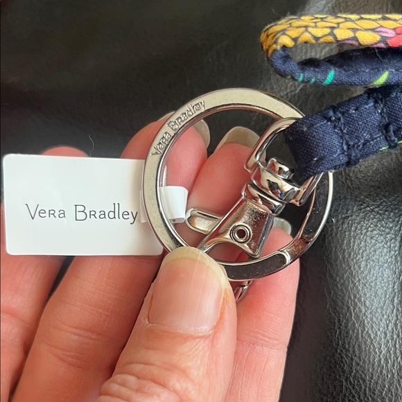 Vera Bradley Blue and Yellow Patterned ID/Key Holder - Picture 2 of 5